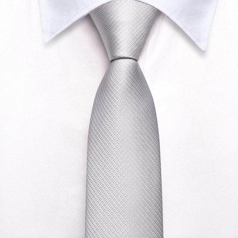 Dubulle Ties for Boys Self Tie Silk Paisely Striped Kids Necktie and Pocket Square Set for Age 8-11 - Image 2